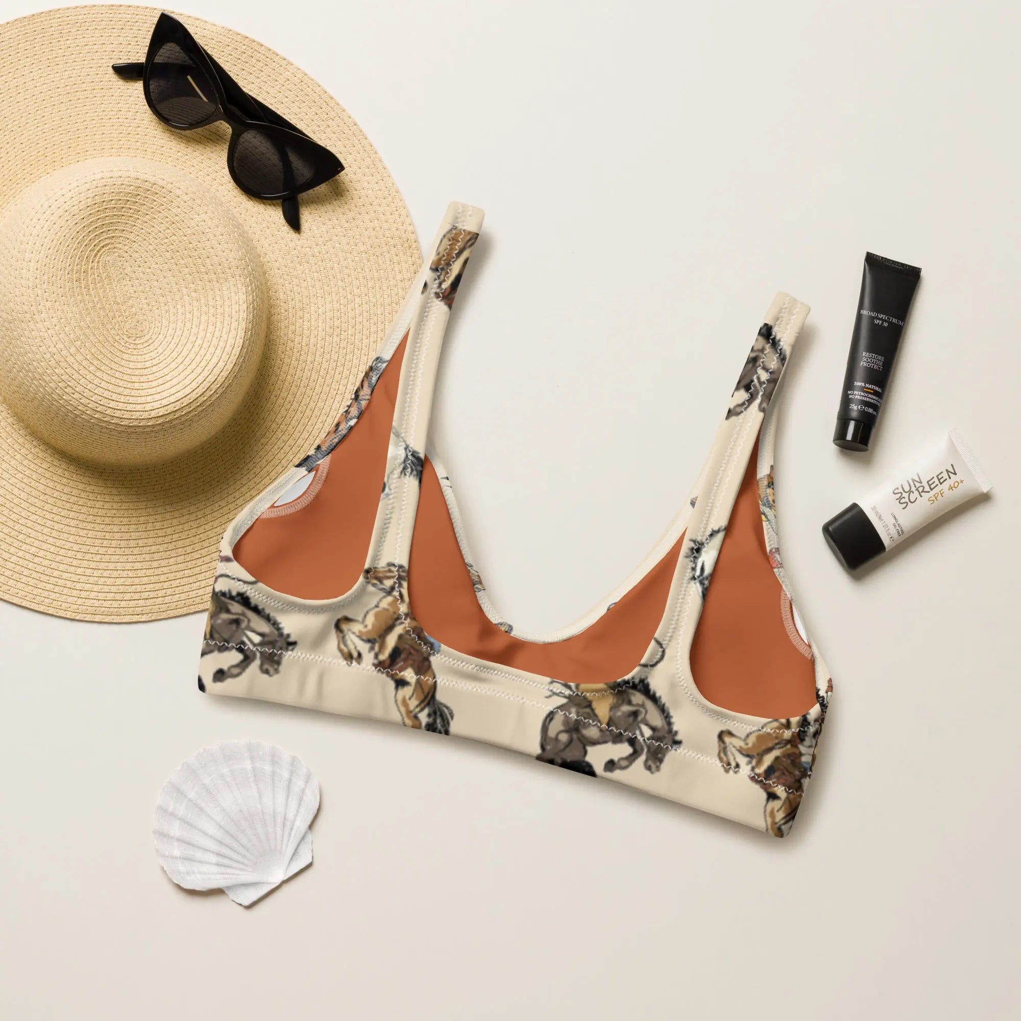 Baha Ranch Yeehaw Vintage Cowgirl Bikini Top Baha Ranch Western Wear