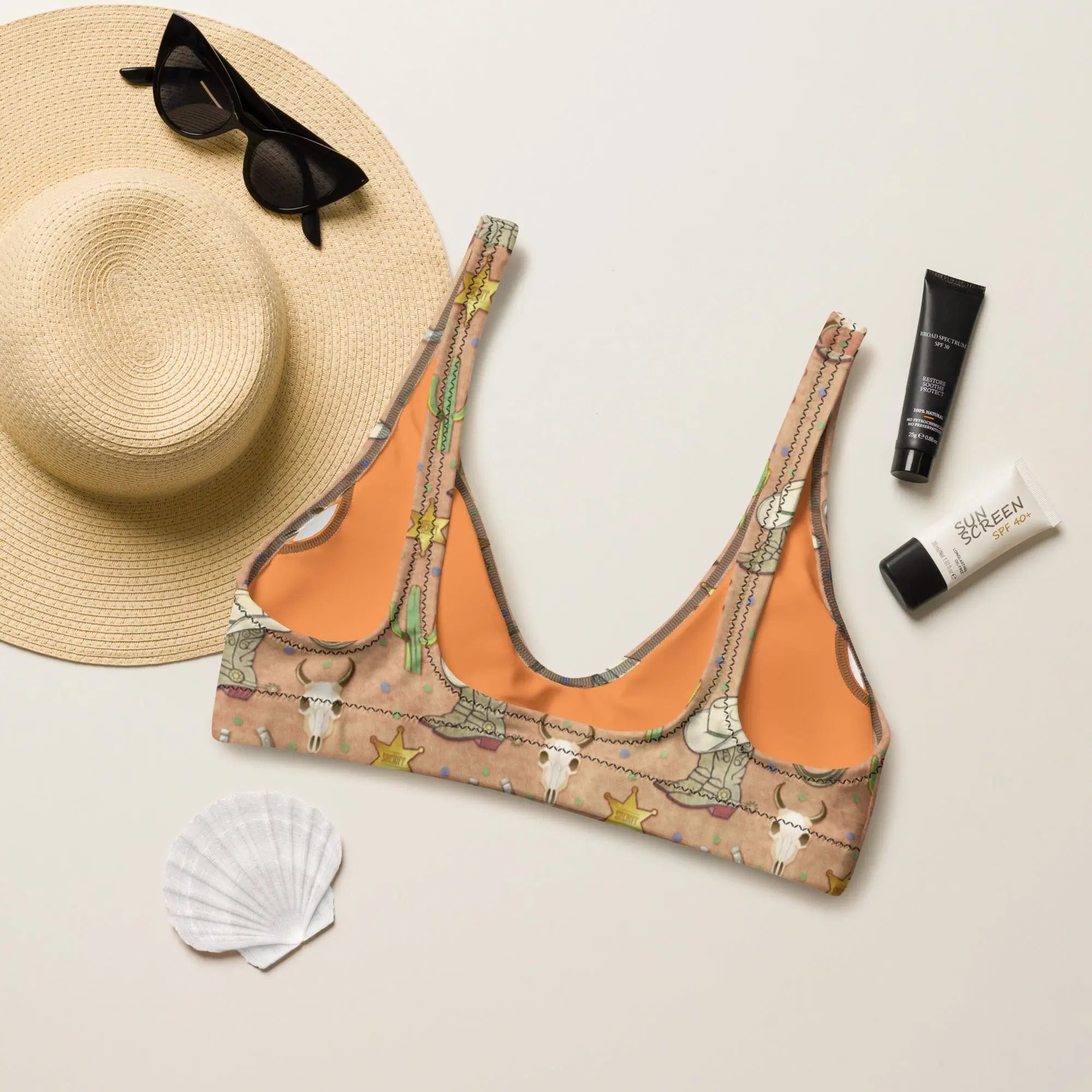 Baha Ranch Yeehaw Desert Symbols Bikini Top Baha Ranch Western Wear