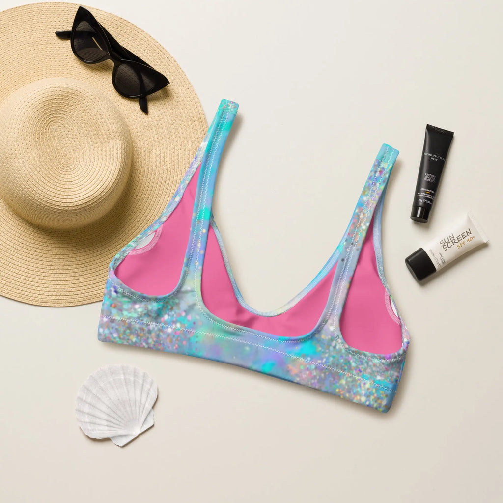 Baha Ranch Yeehaw Howdy Opal Glitter Bikini Top Baha Ranch Western Wear