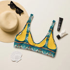 Baha Ranch Yeehaw Teal Aztec Blanket Print Bikini Top Baha Ranch Western Wear