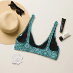 Ready to Ship Yeehaw Turquoise Bandana Bikini Top Size Medium Baha Ranch Western Wear