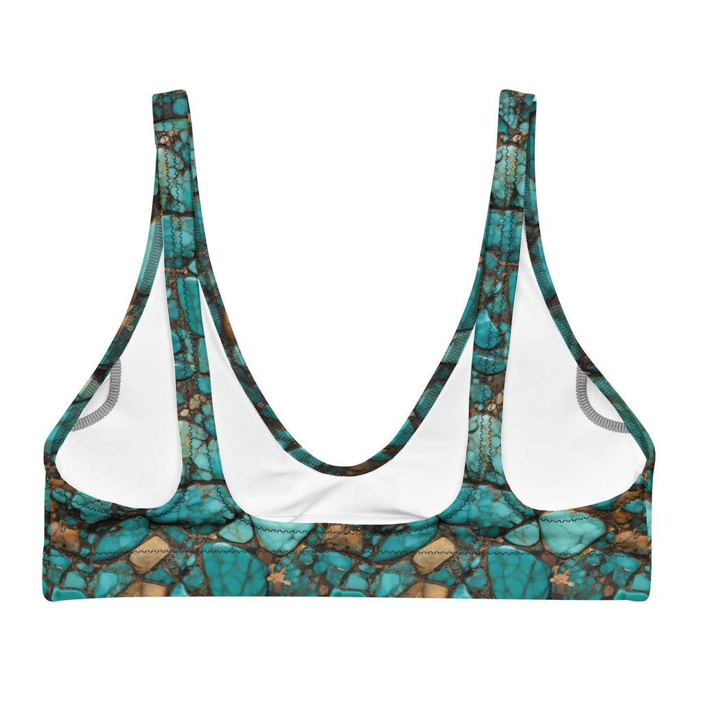 Baha Ranch Yeehaw All Turquoise Bikini Top Baha Ranch Western Wear
