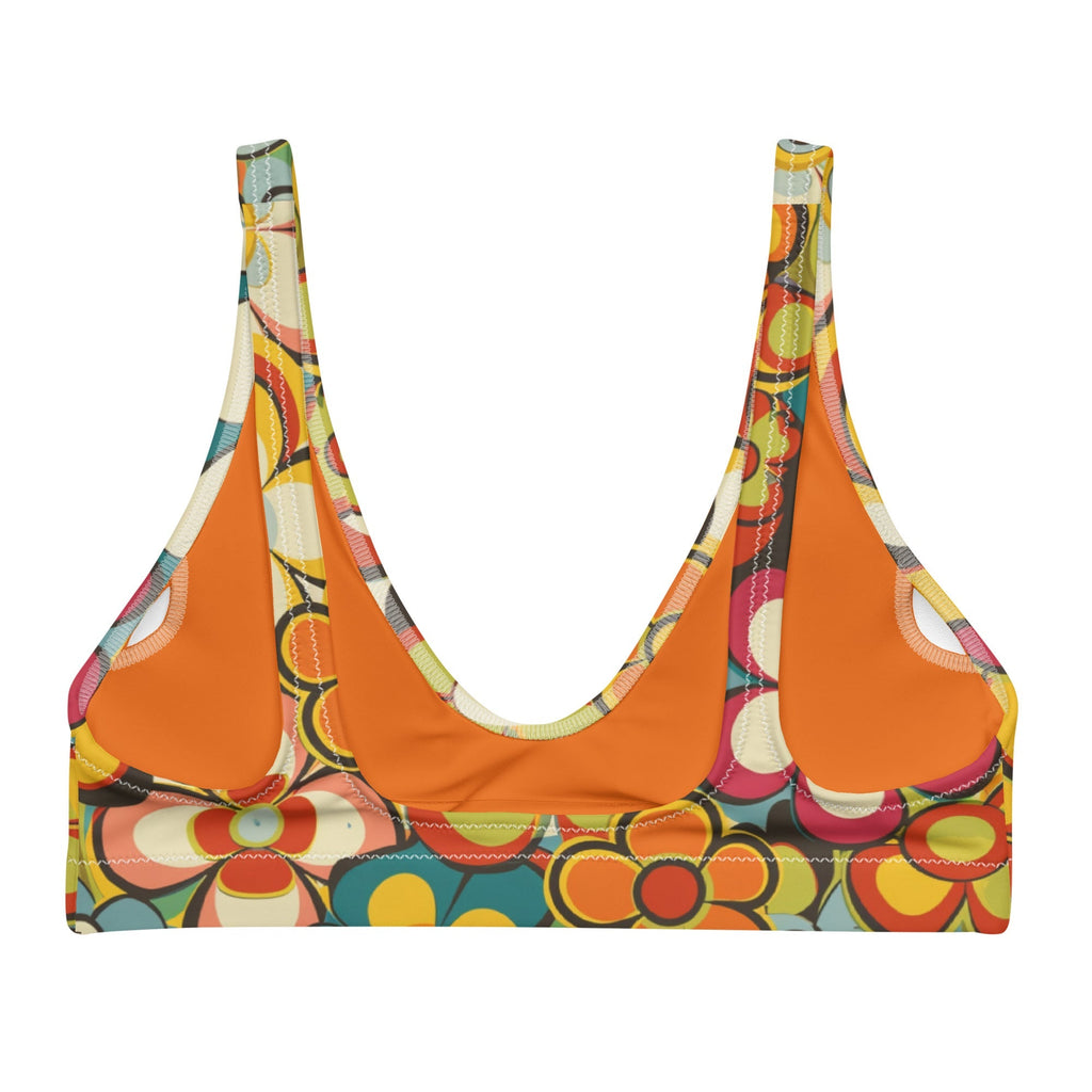 Baha Ranch Yeehaw Woodstock Retro Floral Bikini Top Baha Ranch Western Wear