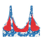 Baha Ranch Yeehaw Blue Rodeo Cowboy Bikini Top Baha Ranch Western Wear