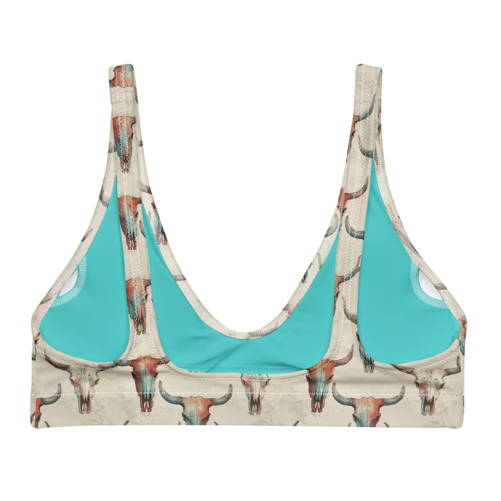 Baha Ranch Yeehaw Bullhead Skulls Bikini Top Baha Ranch Western Wear
