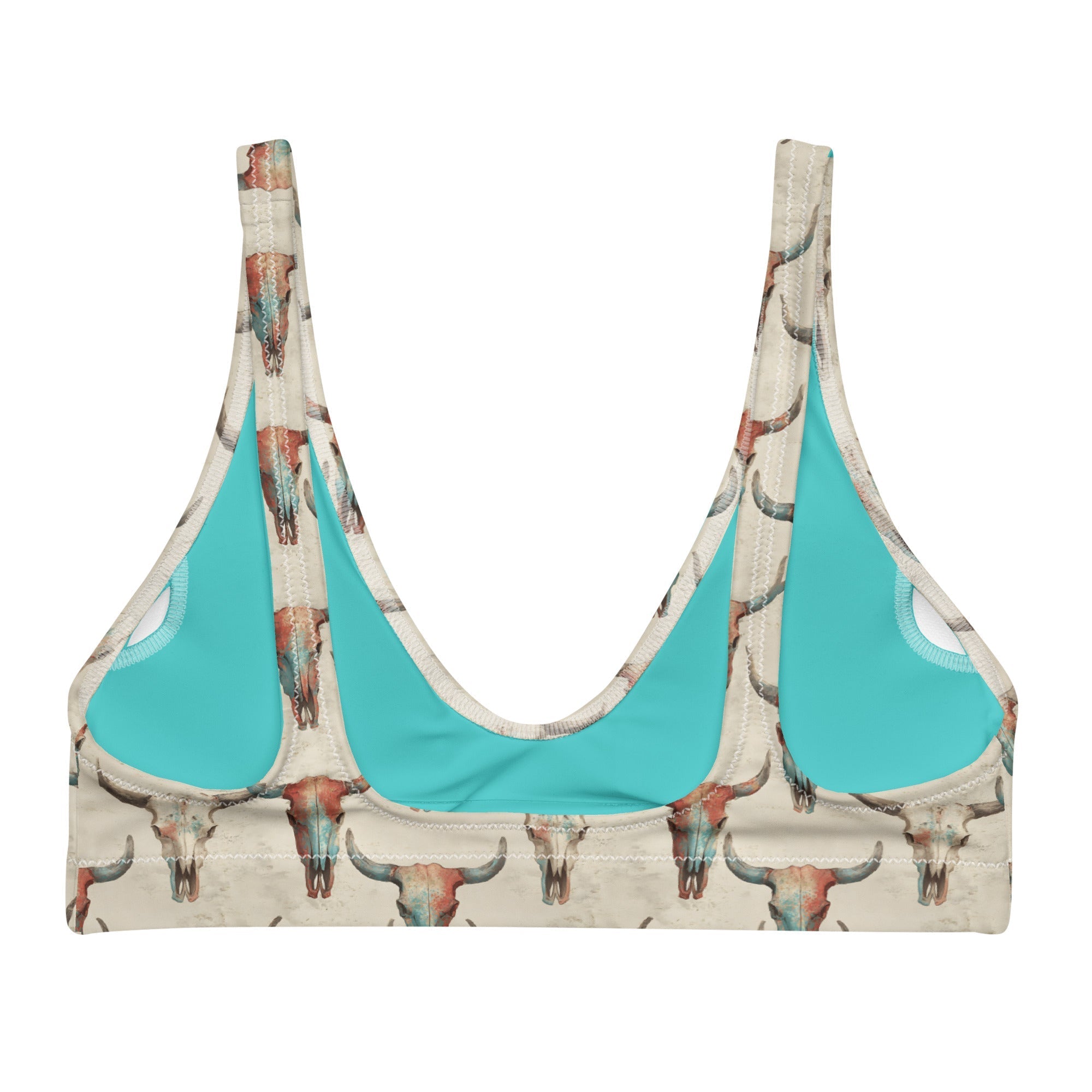 Baha Ranch Yeehaw Bullhead Skulls Bikini Top Baha Ranch Western Wear
