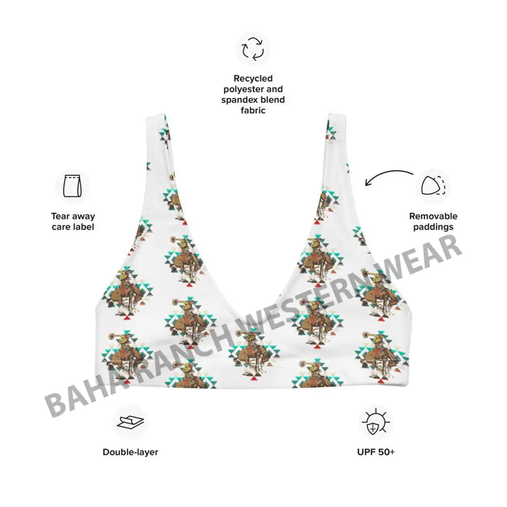 Yeehaw Aztec Bronc Bikini Top Baha Ranch Western Wear