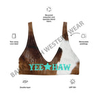 Yeehaw Brown Cow Print Bikini Top Baha Ranch Western Wear