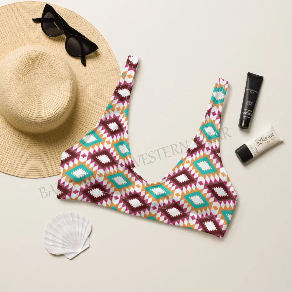 Baha Ranch Yeehaw Aztec Print Bikini Top Baha Ranch Western Wear