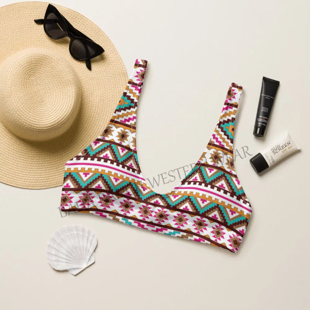 Baha Ranch Yeehaw Multi Aztec Bikini Top Baha Ranch Western Wear