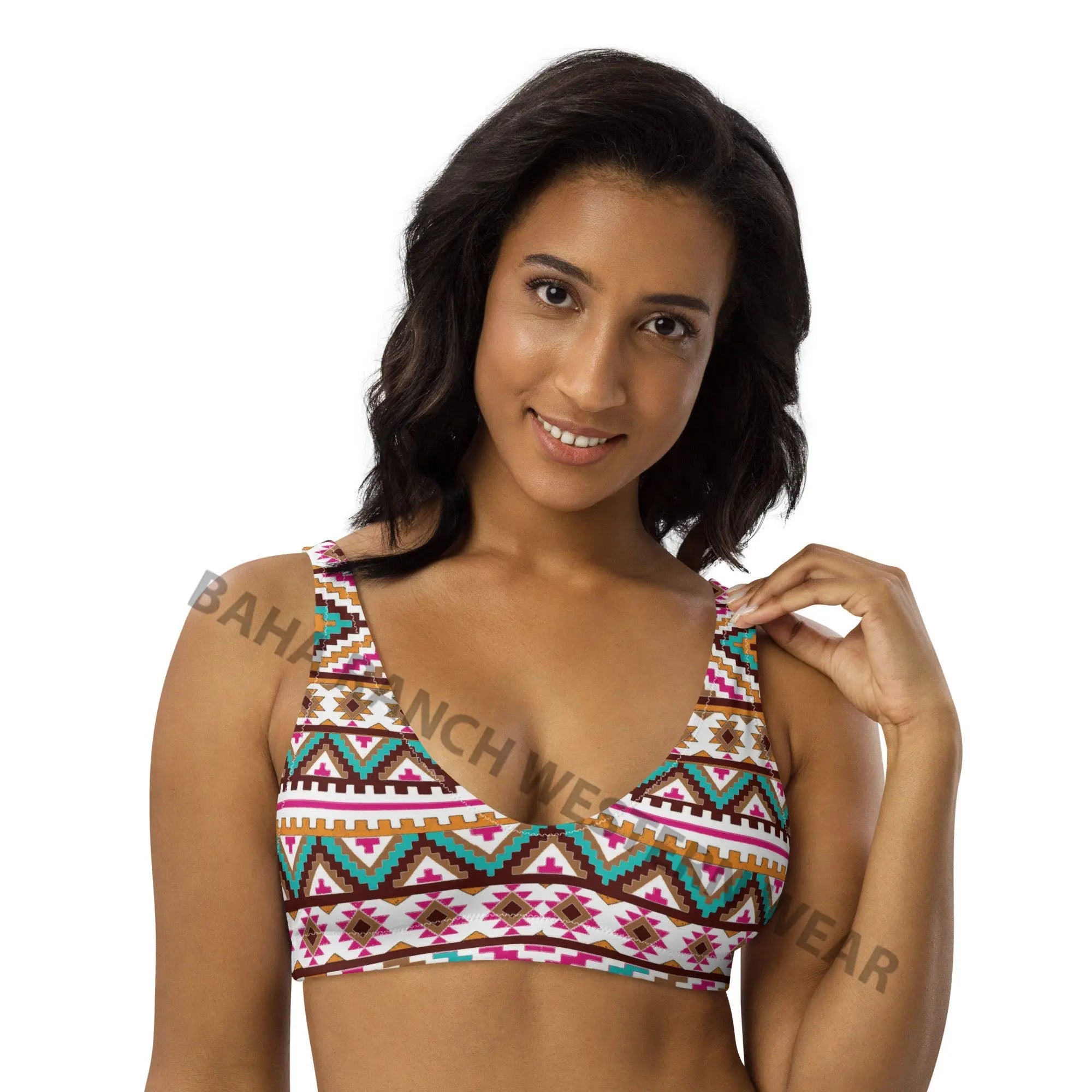 Baha Ranch Yeehaw Multi Aztec Bikini Top Baha Ranch Western Wear
