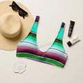 Baha Ranch Yeehaw Aqua Serape Bikini Top Baha Ranch Western Wear