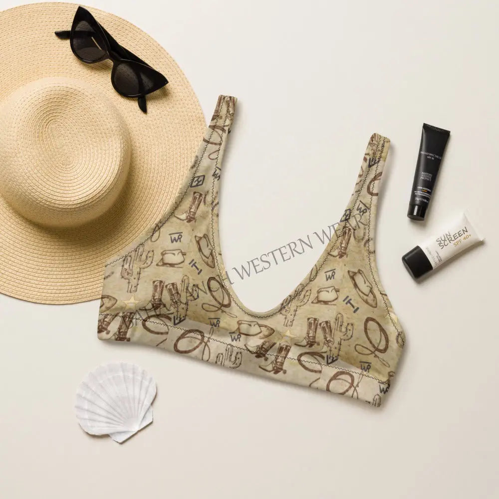 Baha Ranch Yeehaw Vintage Western Bikini Top Baha Ranch Western Wear