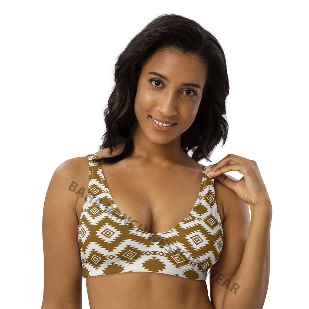 Baha Ranch Yeehaw Brown Aztec Bikini Top Baha Ranch Western Wear