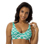 Ready to Ship Yeehaw Turquoise Aztec Bikini Top Size Medium Baha Ranch Western Wear