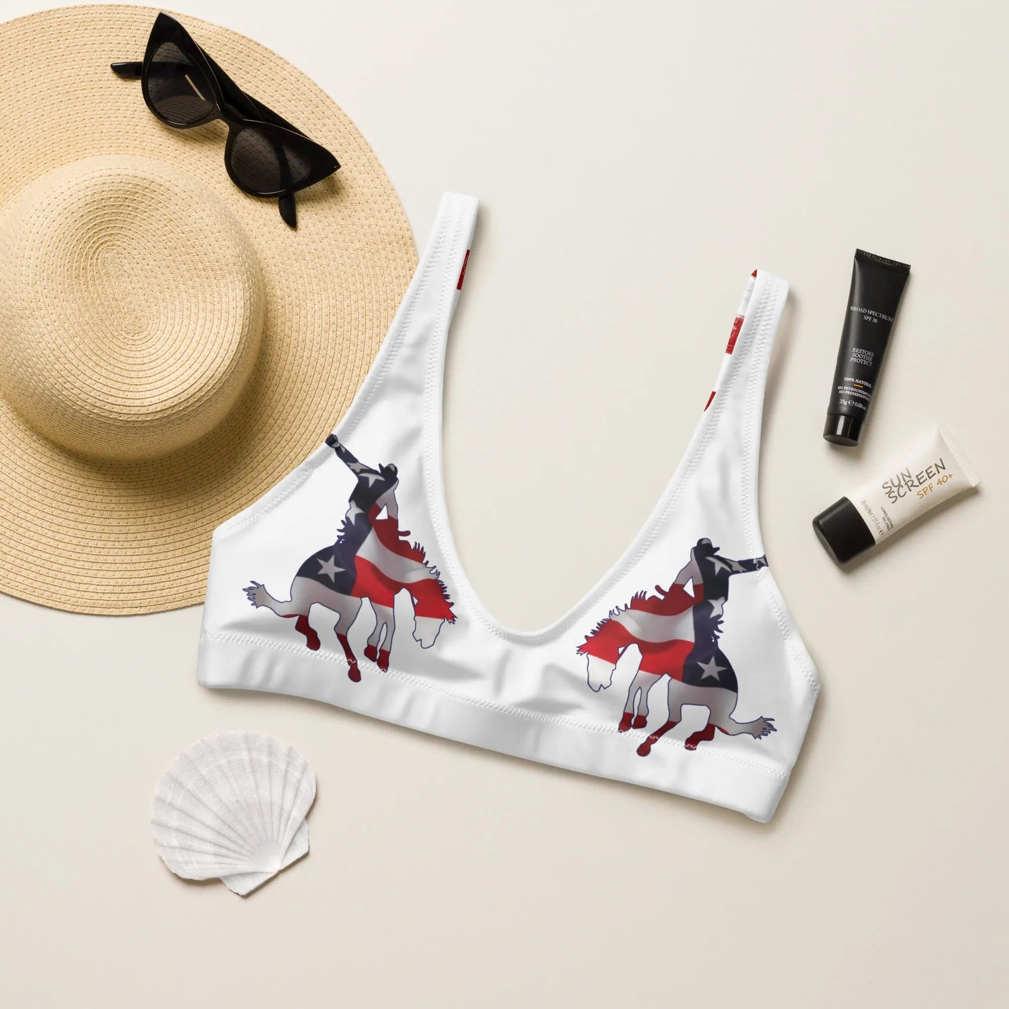 Baha Ranch Yeehaw American Rodeo Bikini Top Baha Ranch Western Wear