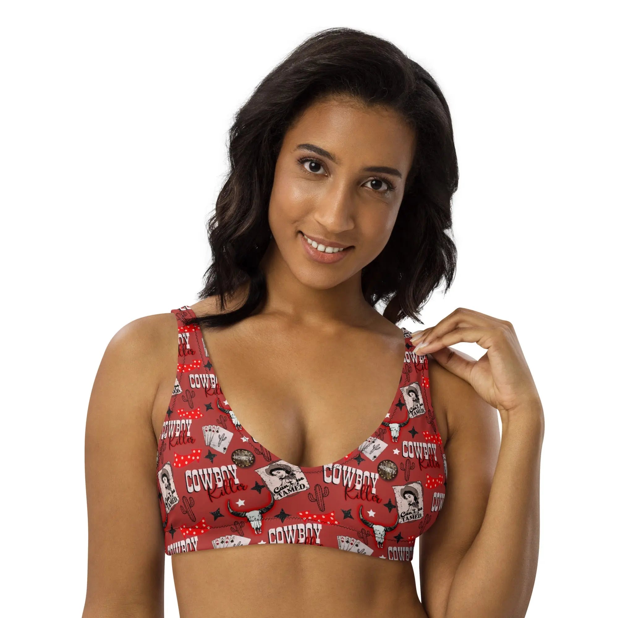 Baha Ranch Yeehaw Cowboy Killer Bikini Top Baha Ranch Western Wear