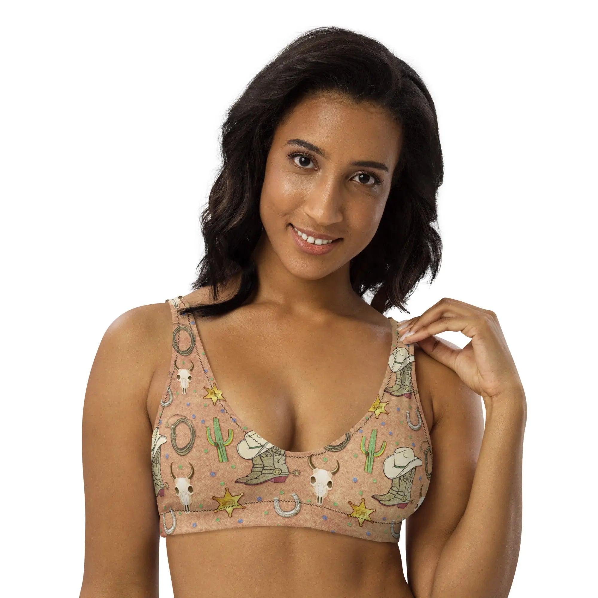 Baha Ranch Yeehaw Desert Symbols Bikini Top Baha Ranch Western Wear