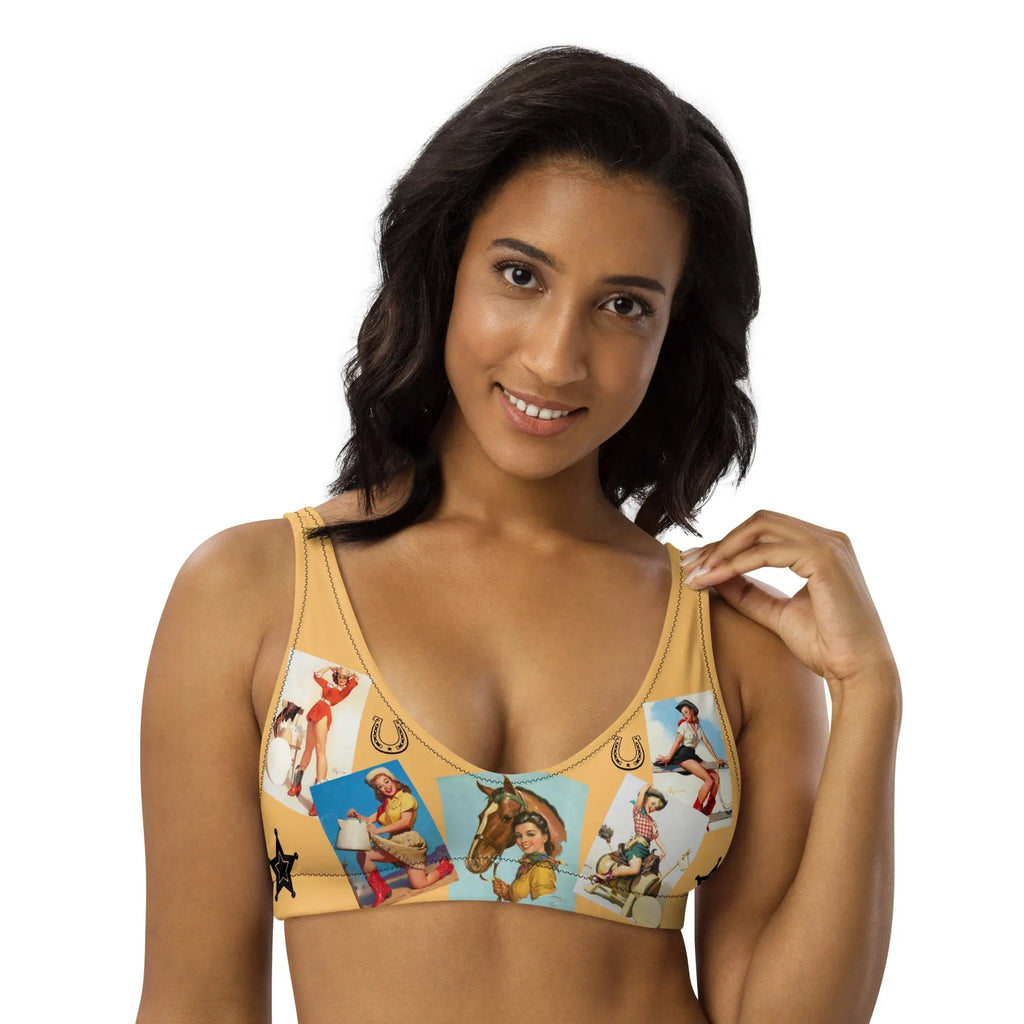 Baha Ranch Yeehaw Let's be Cowgirls Bikini Top Baha Ranch Western Wear