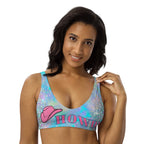 Baha Ranch Yeehaw Howdy Opal Glitter Bikini Top Baha Ranch Western Wear