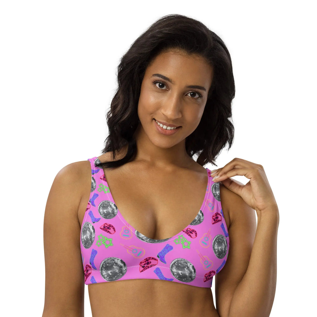 Baha Ranch Yeehaw Disco Cowgirl Bikini Top Baha Ranch Western Wear