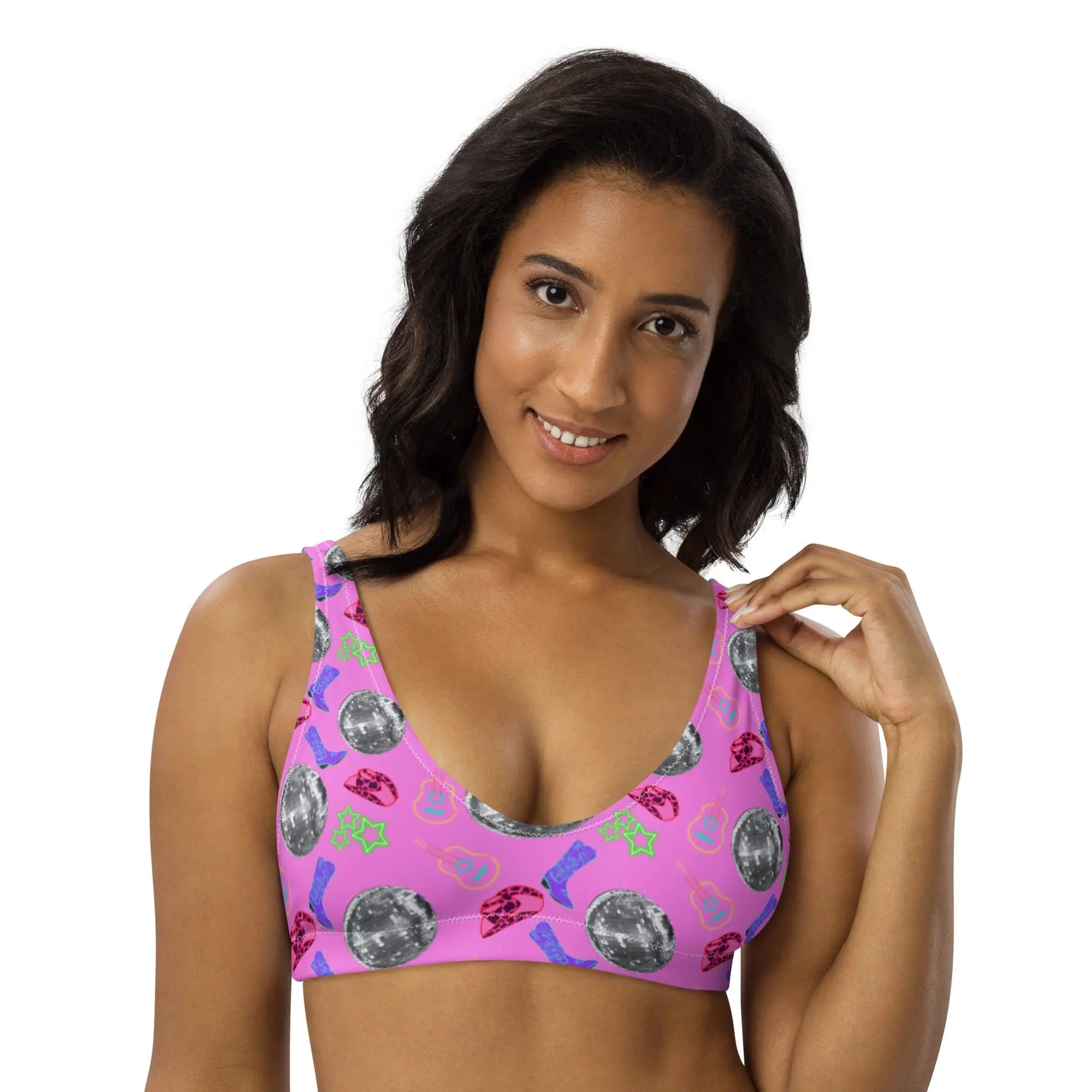 Baha Ranch Yeehaw Disco Cowgirl Bikini Top Baha Ranch Western Wear