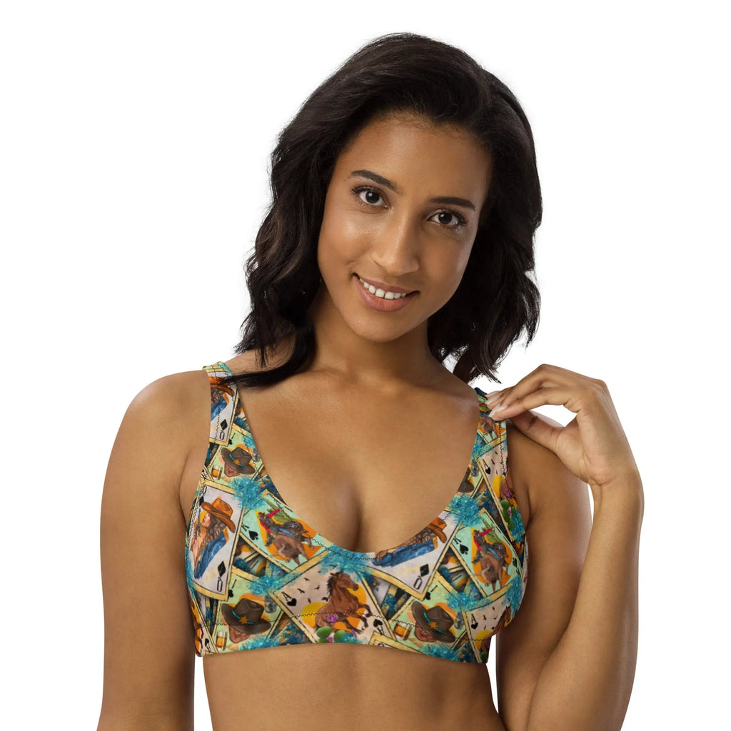 Baha Ranch Yeehaw Feelin' Lucky Cowgirl Bikini Top Baha Ranch Western Wear