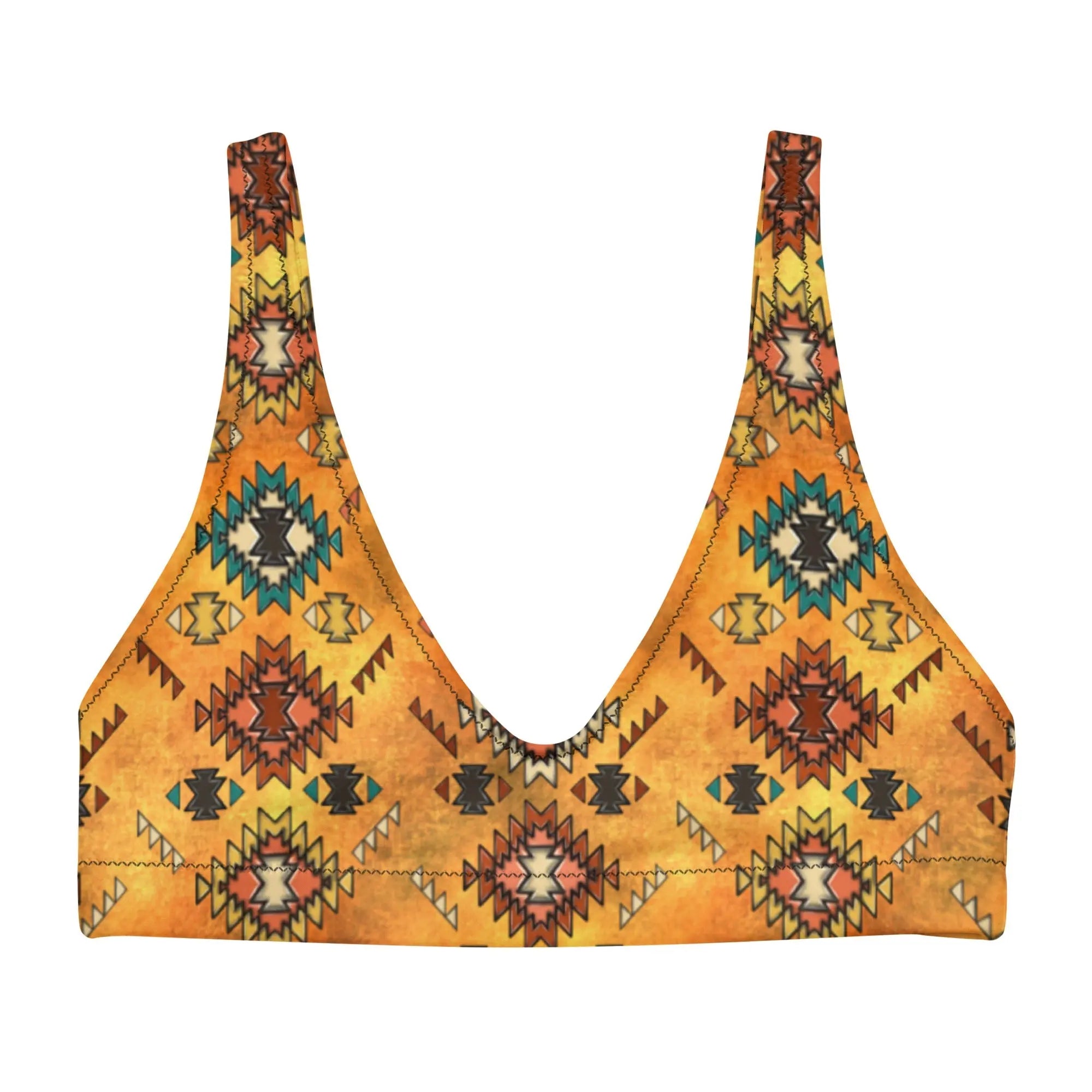 Baha Ranch Yeehaw Golden Aztec Bikini Top Baha Ranch Western Wear