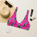 Baha Ranch Yeehaw Leopard Lightning Bikini Top Baha Ranch Western Wear
