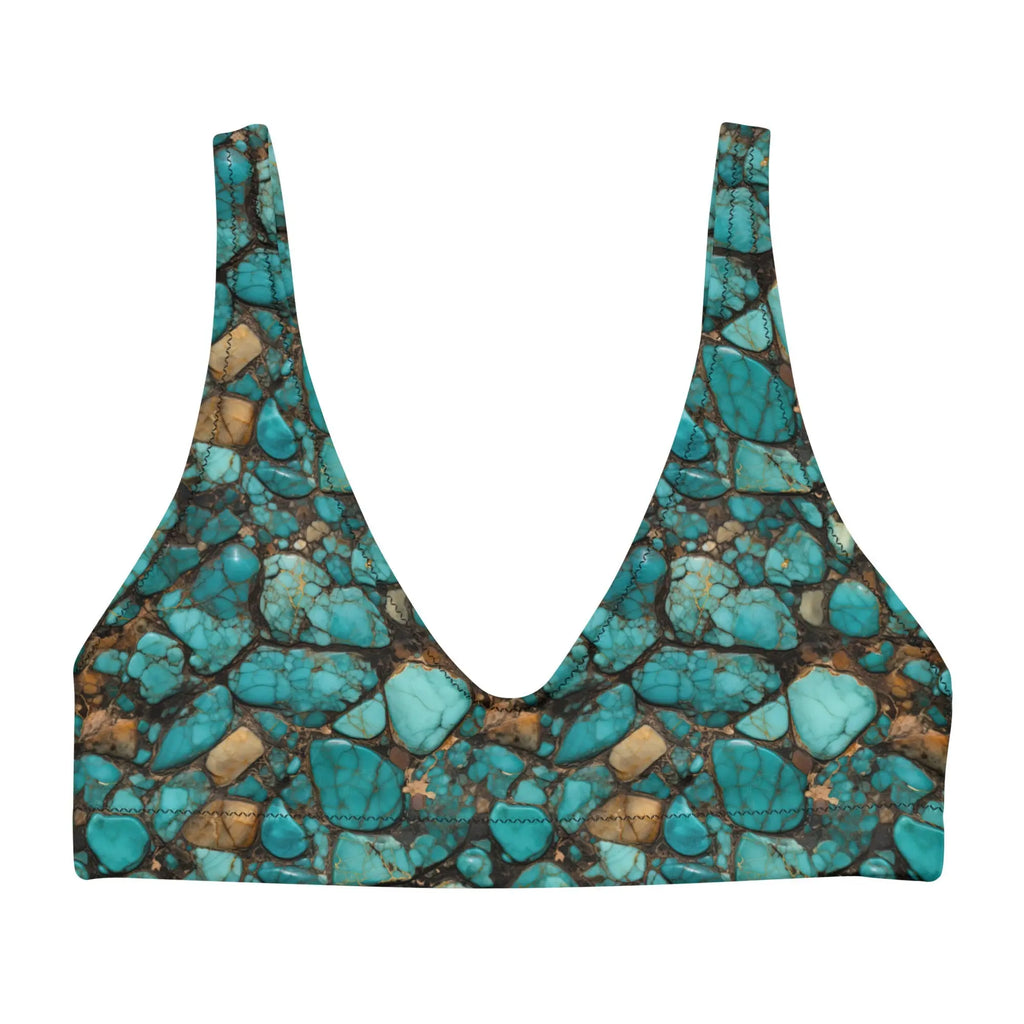 Baha Ranch Yeehaw All Turquoise Bikini Top Baha Ranch Western Wear