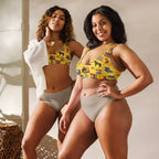 Baha Ranch Yeehaw Vintage Cowboy Collage Mustard Bikini Top Baha Ranch Western Wear