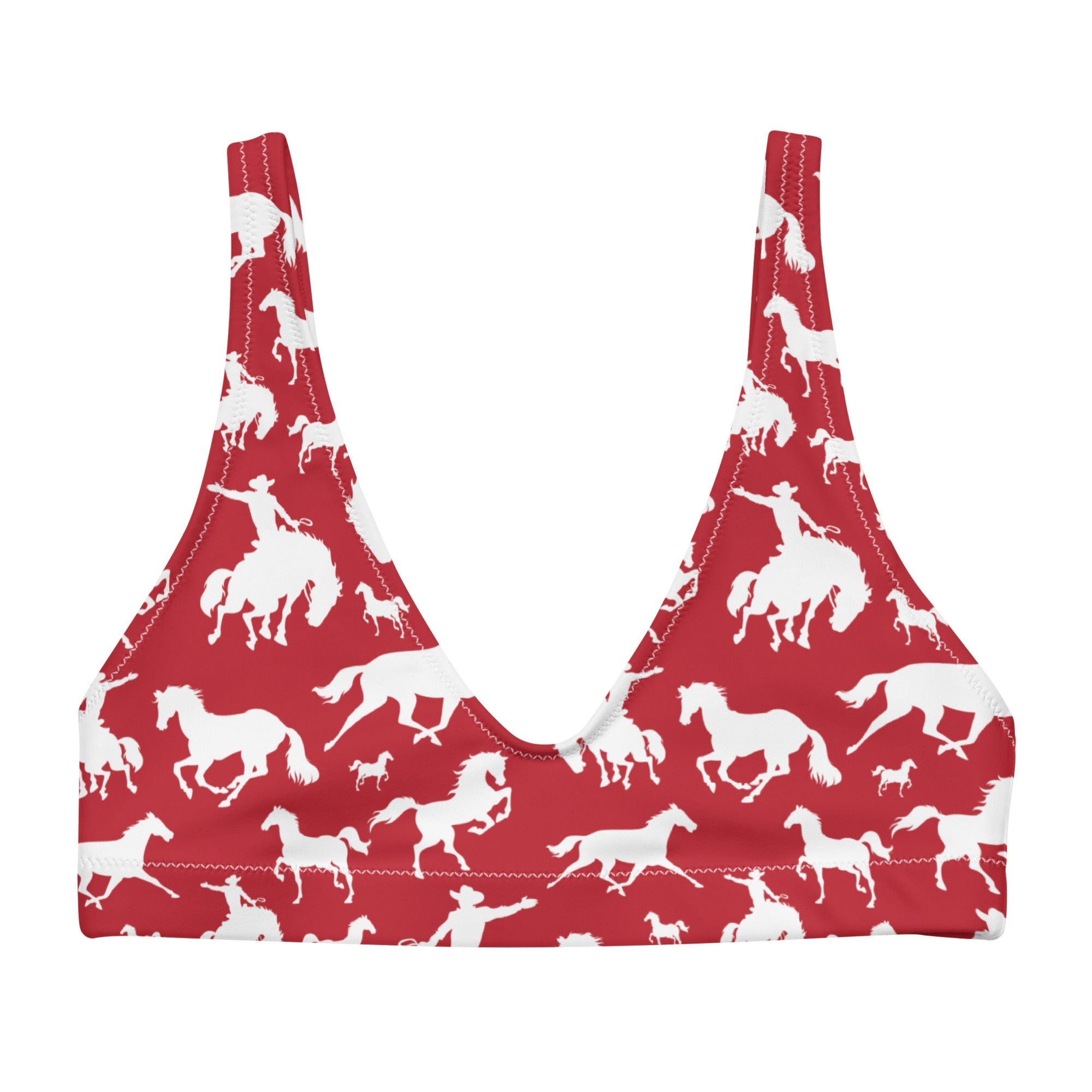 Baha Ranch Yeehaw Red Rodeo Cowboy Bikini Top Baha Ranch Western Wear