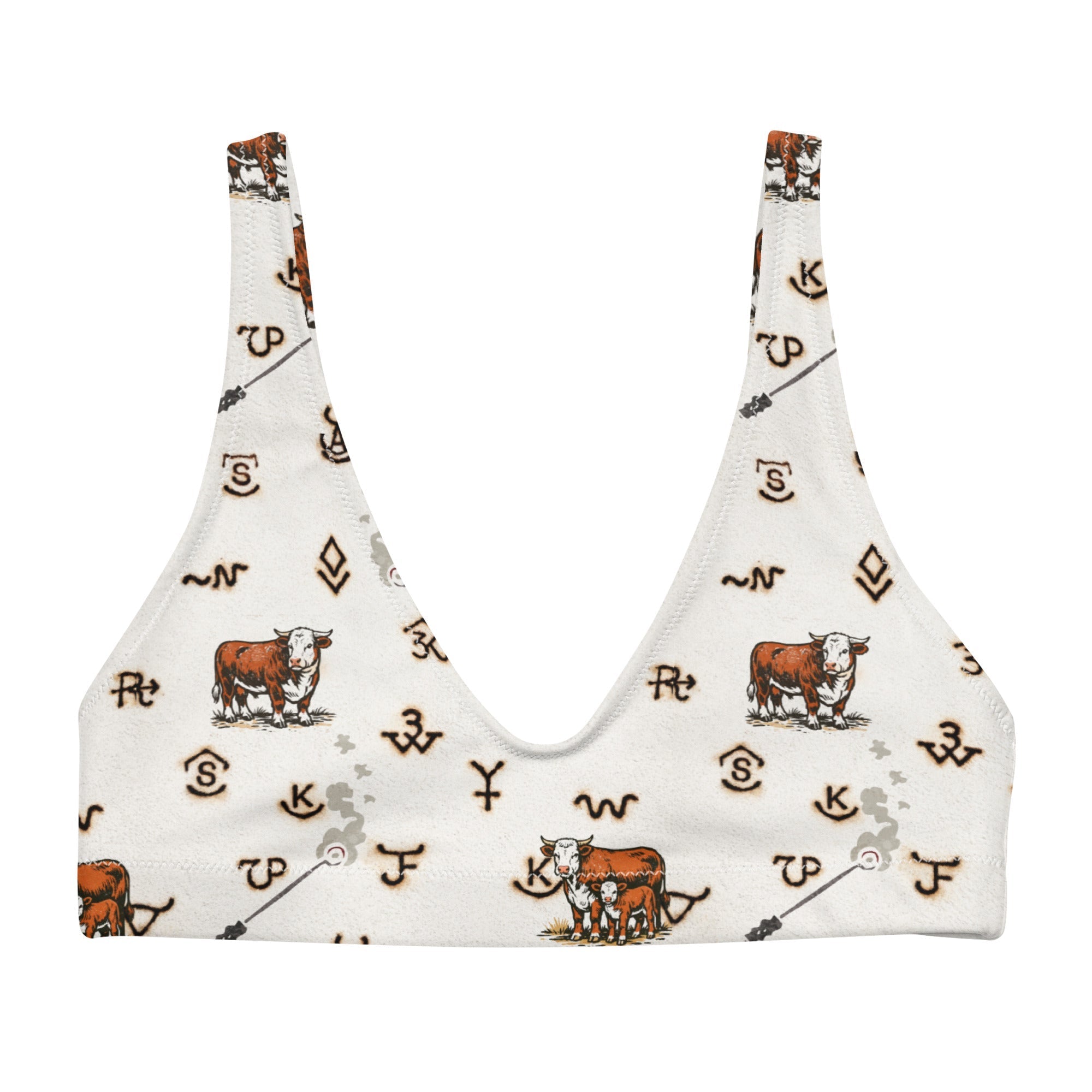 Baha Ranch Yeehaw Hereford Brands Bikini Top Baha Ranch Western Wear