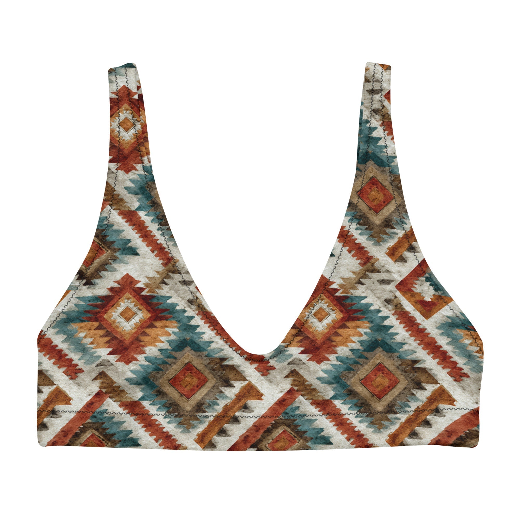 Baha Ranch Yeehaw Southwest Diamond Bikini Top Baha Ranch Western Wear