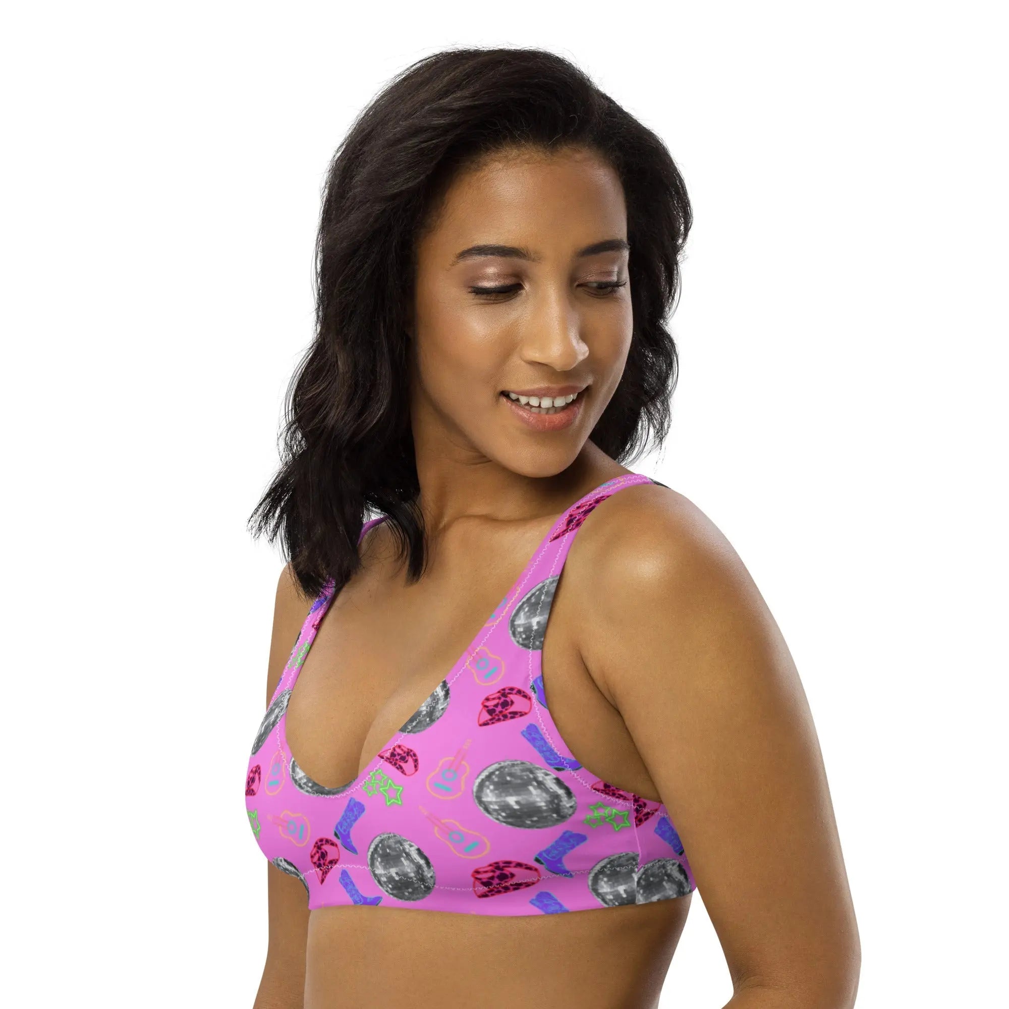 Baha Ranch Yeehaw Disco Cowgirl Bikini Top Baha Ranch Western Wear