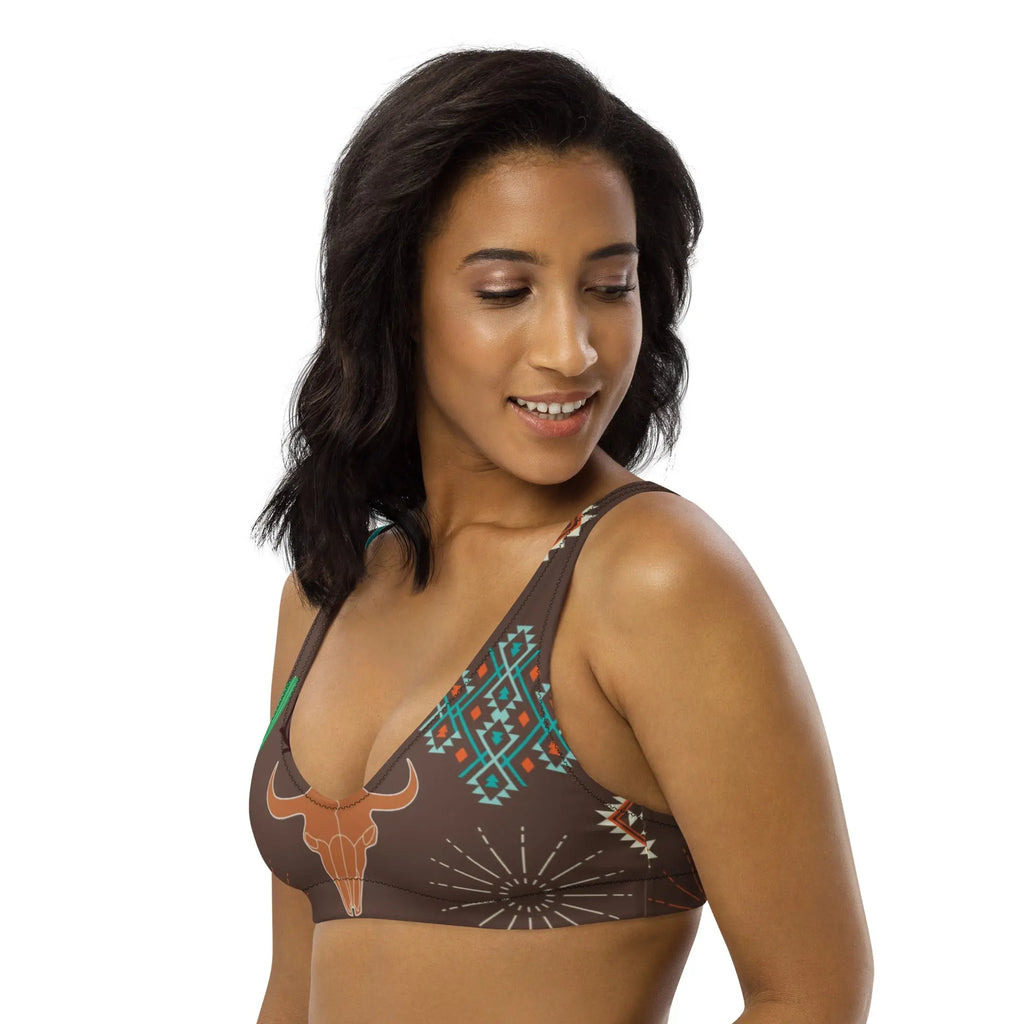 Baha Ranch Yeehaw Bullhead Cactus Bikini Top Baha Ranch Western Wear