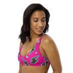 Baha Ranch Yeehaw Leopard Lightning Bikini Top Baha Ranch Western Wear