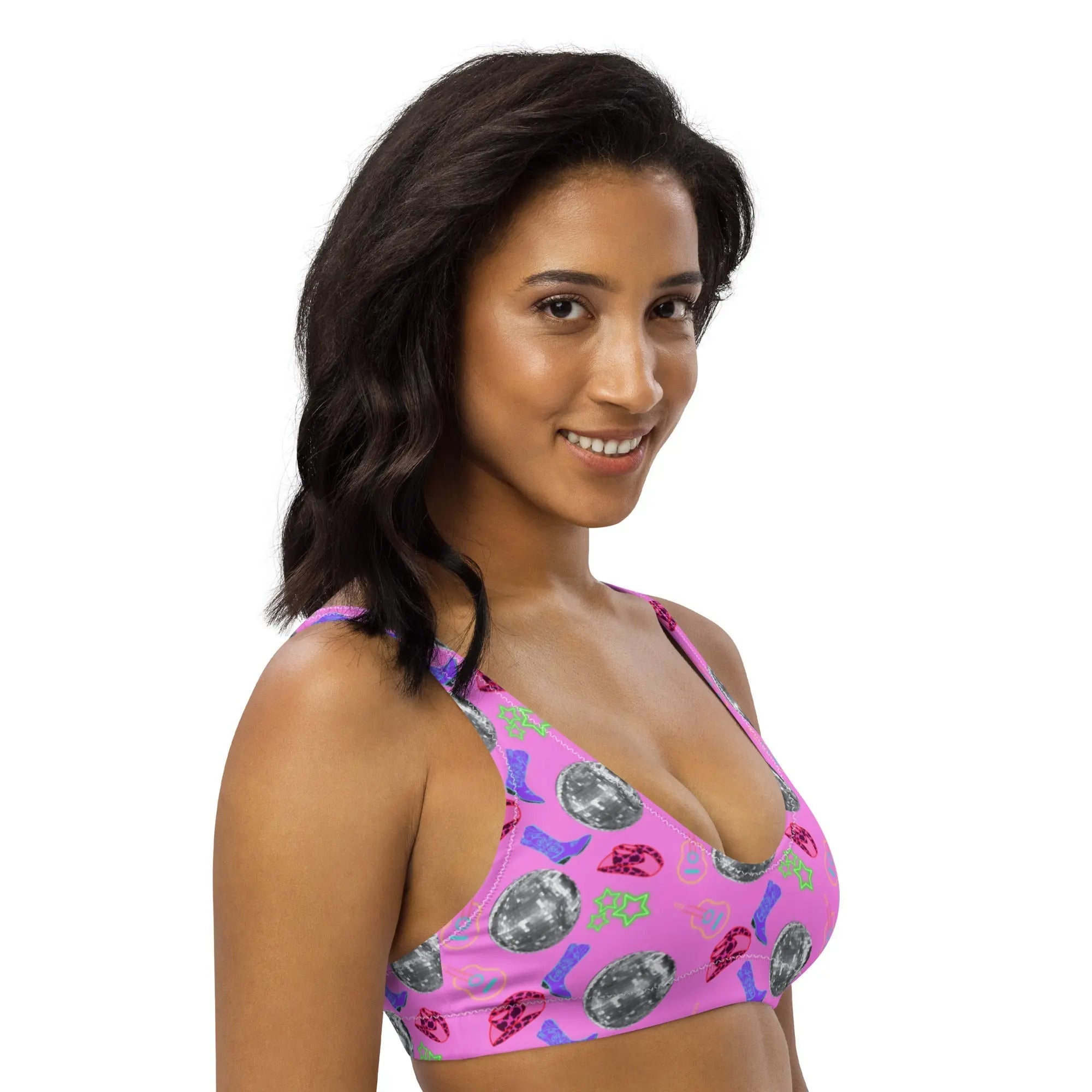 Baha Ranch Yeehaw Disco Cowgirl Bikini Top Baha Ranch Western Wear
