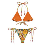 Baha Ranch Yeehaw Woodstock Retro Floral String Bikini Baha Ranch Western Wear