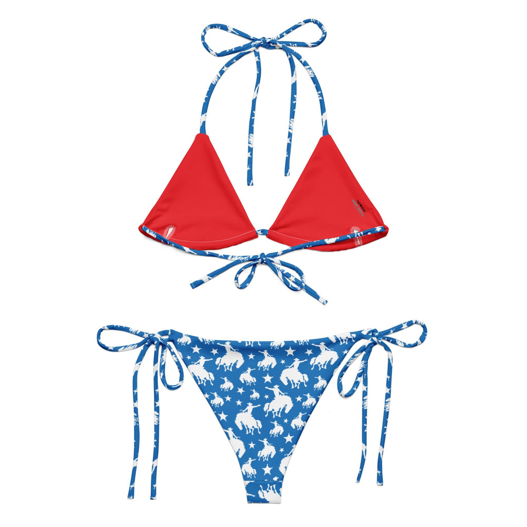 Baha Ranch Yeehaw Blue Rodeo Cowboy String Bikini Baha Ranch Western Wear