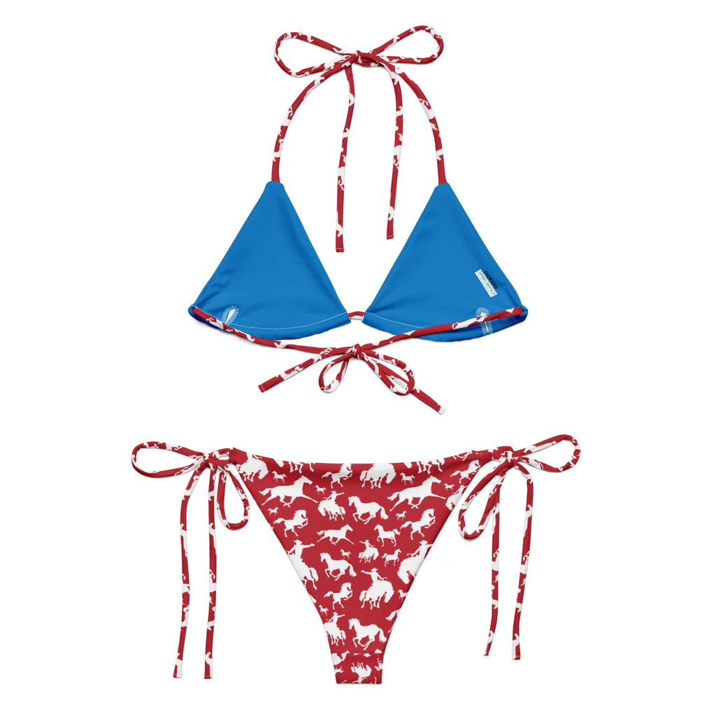 Baha Ranch Yeehaw Red Rodeo Cowboy String Bikini Baha Ranch Western Wear