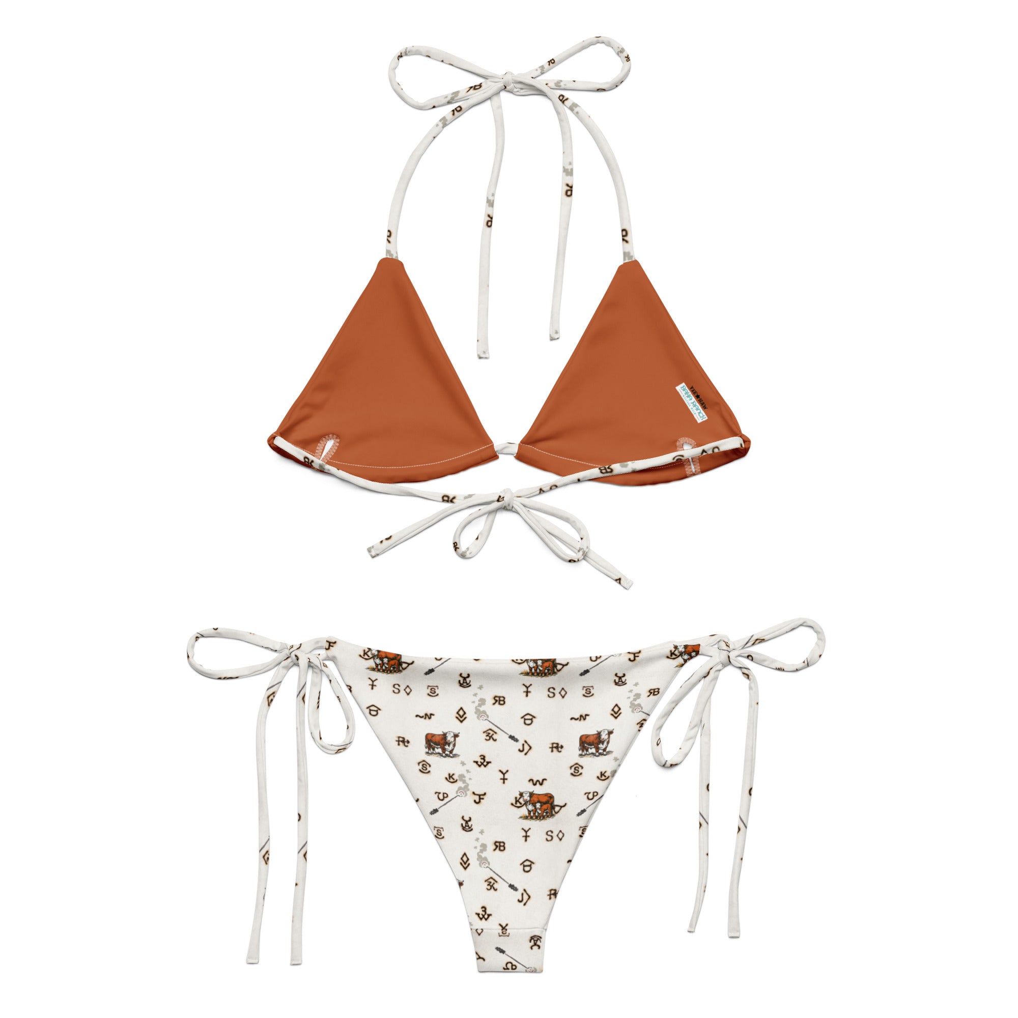 Baha Ranch Yeehaw Hereford Brands String Bikini Baha Ranch Western Wear