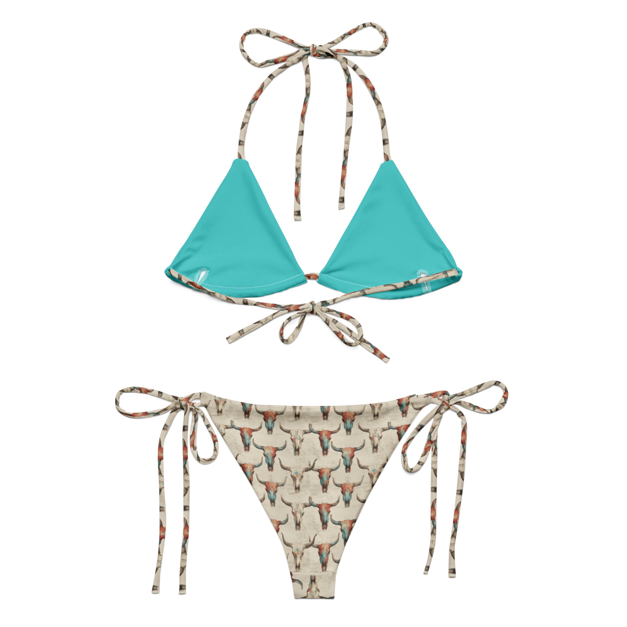 Baha Ranch Yeehaw Bullhead Skulls String Bikini Baha Ranch Western Wear