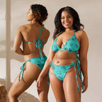 Baha Ranch Yeehaw Turquoise Cattle Brands String Bikini Baha Ranch Western Wear