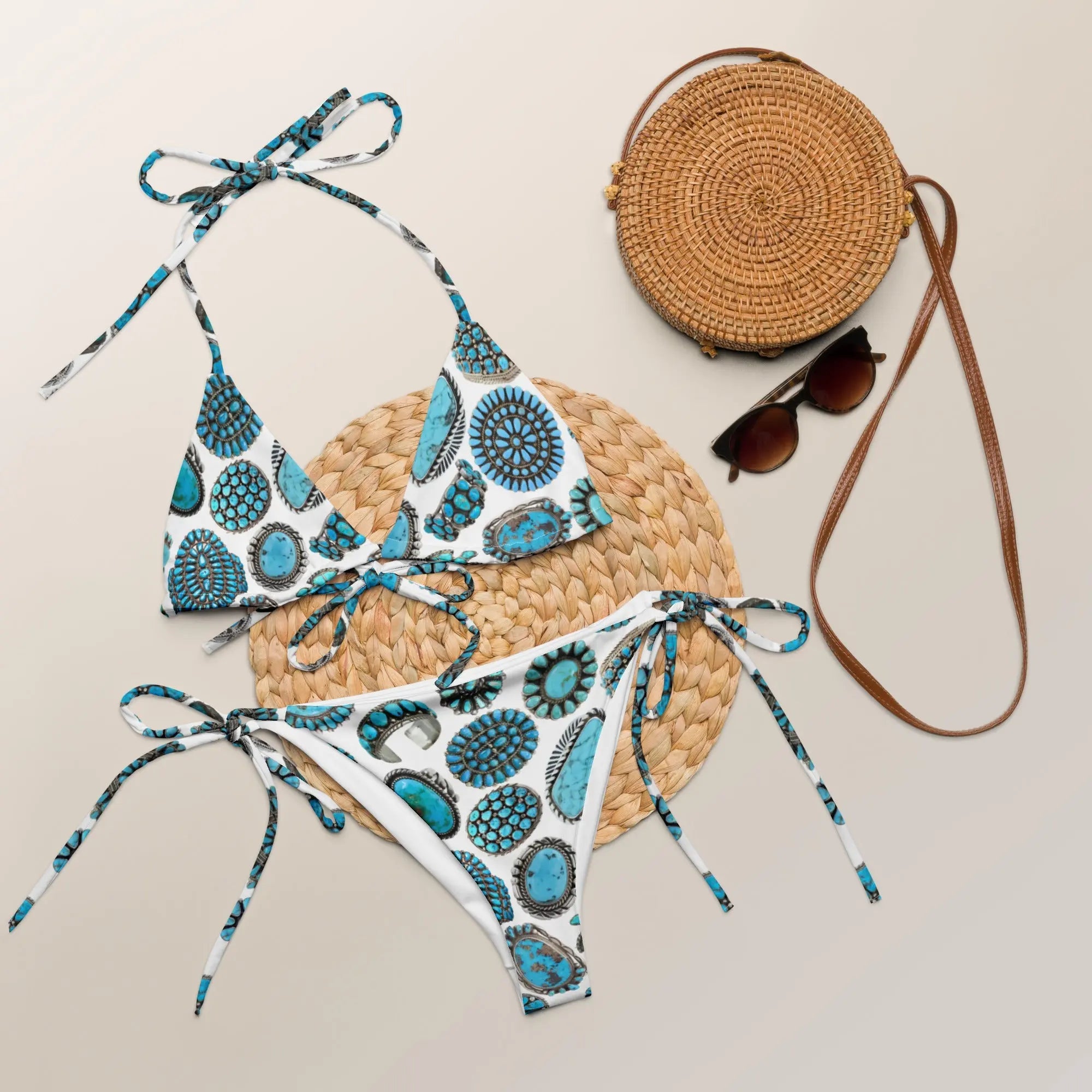 Baha Ranch Yeehaw Turquoise Crazy String Bikini Baha Ranch Western Wear