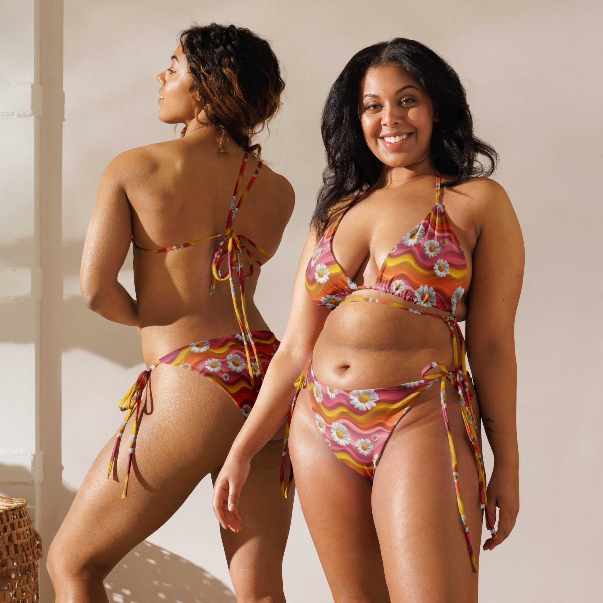 Baha Ranch Yeehaw Groovy Floral String Bikini Baha Ranch Western Wear