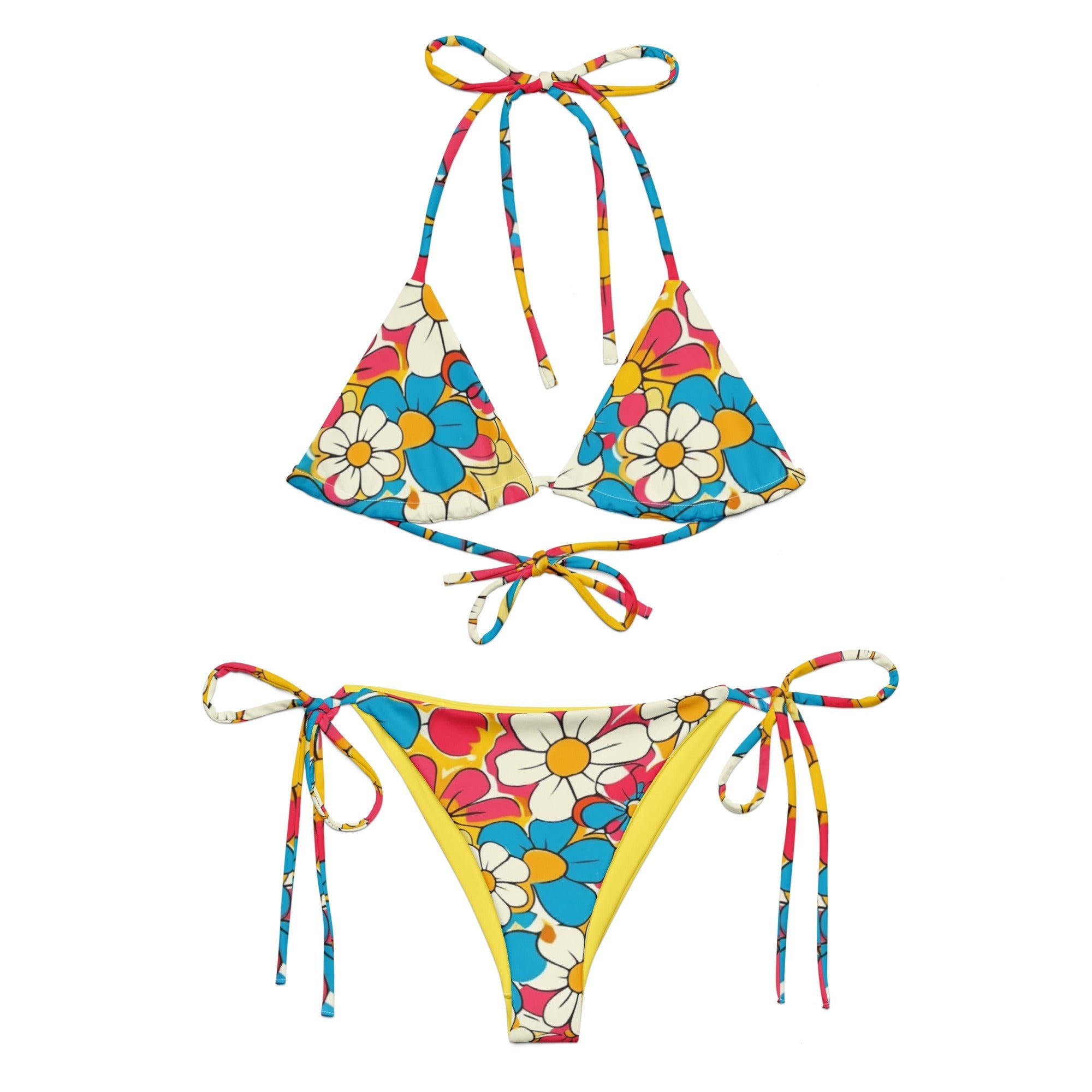 Baha Ranch Yeehaw Flower Child Retro String Bikini Baha Ranch Western Wear