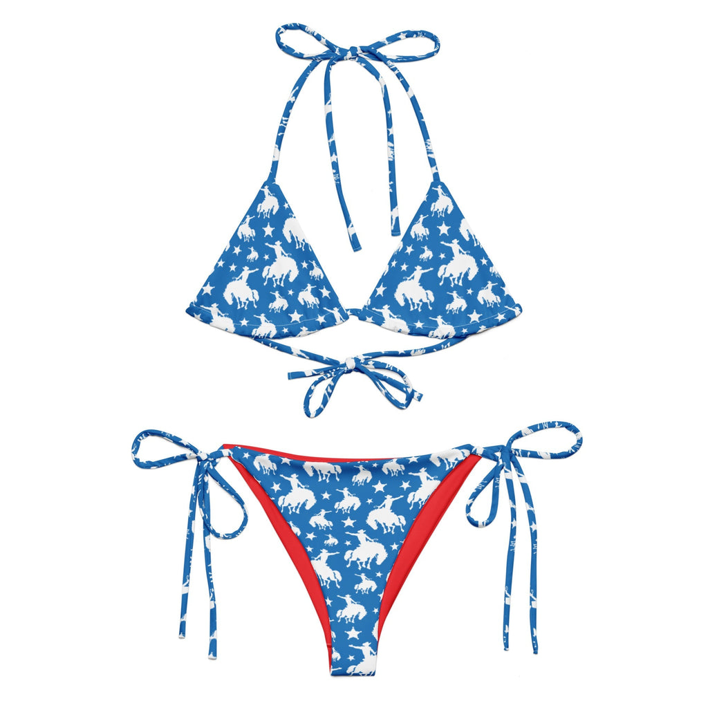 Baha Ranch Yeehaw Blue Rodeo Cowboy String Bikini Baha Ranch Western Wear