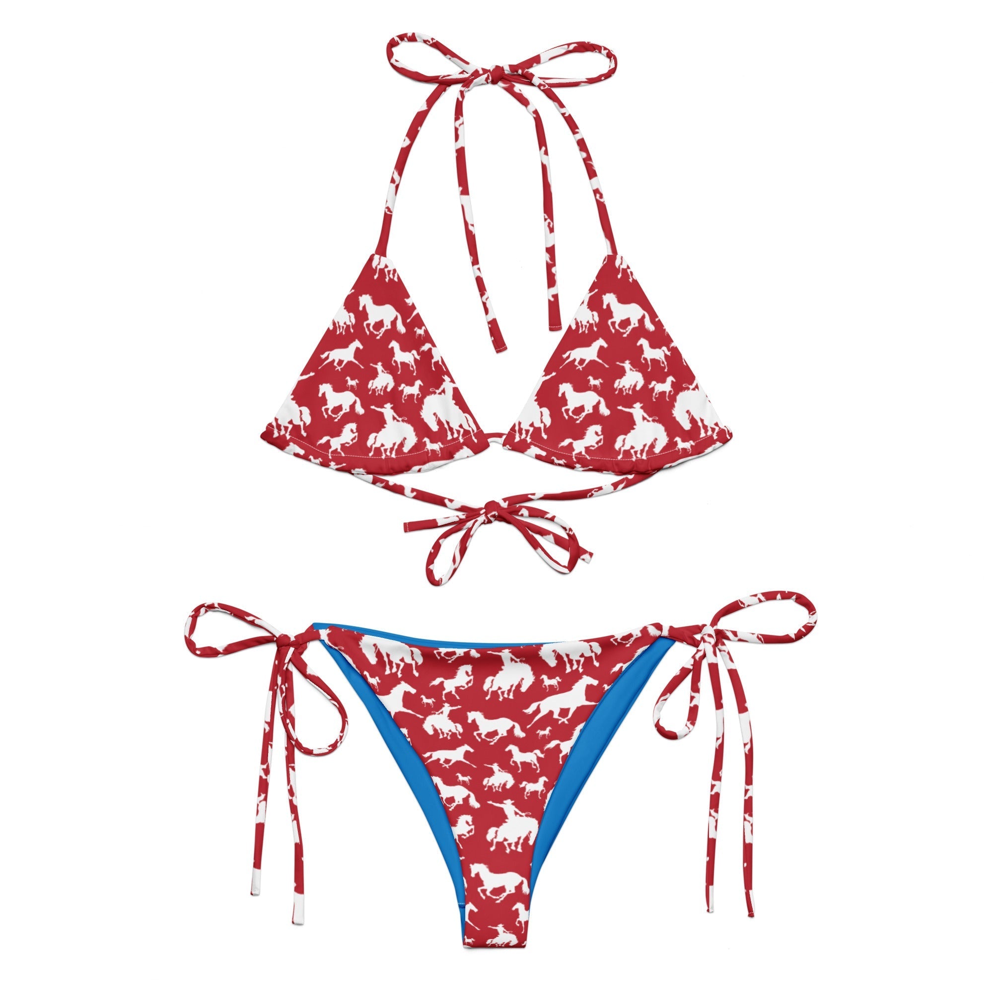 Baha Ranch Yeehaw Red Rodeo Cowboy String Bikini Baha Ranch Western Wear
