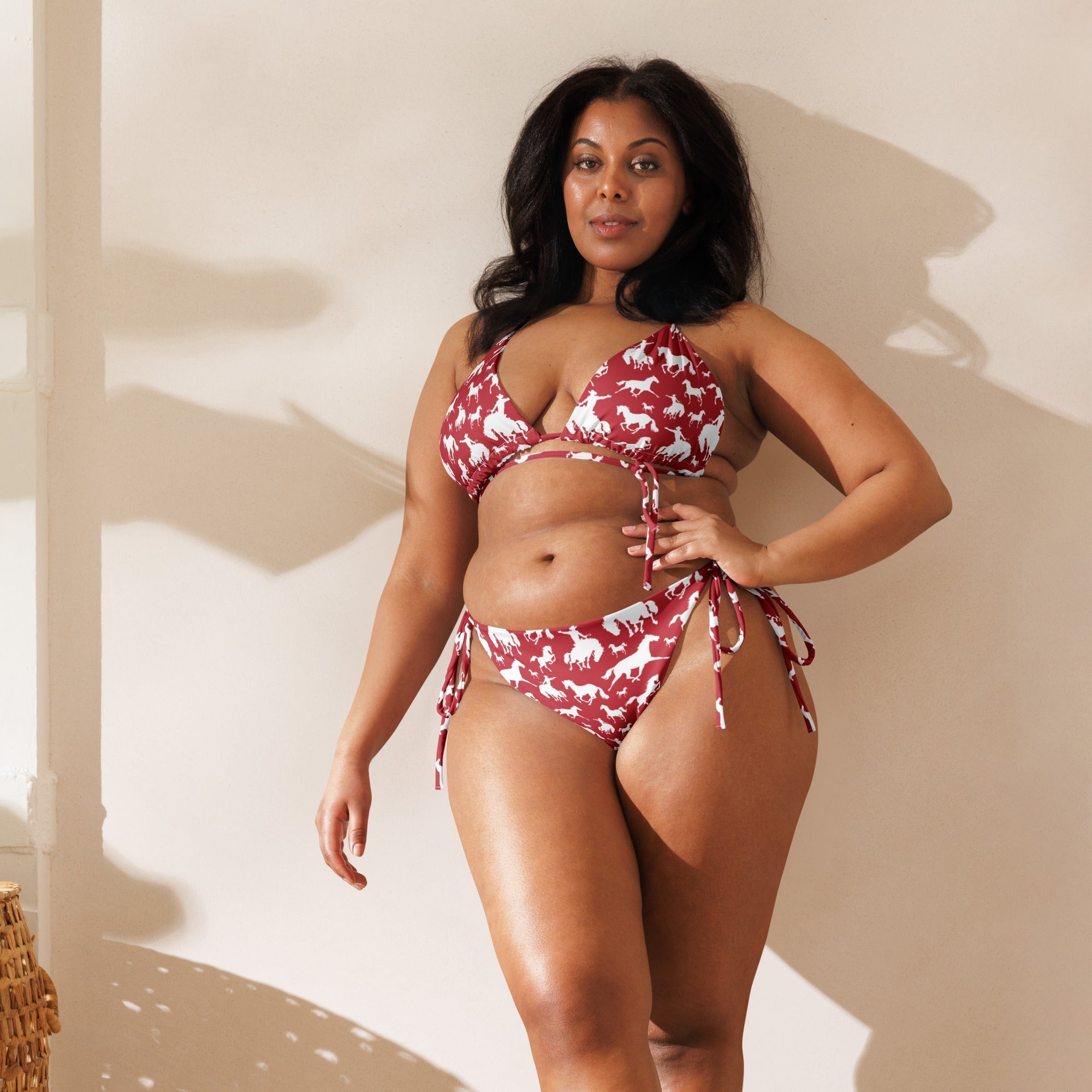 Baha Ranch Yeehaw Red Rodeo Cowboy String Bikini Baha Ranch Western Wear
